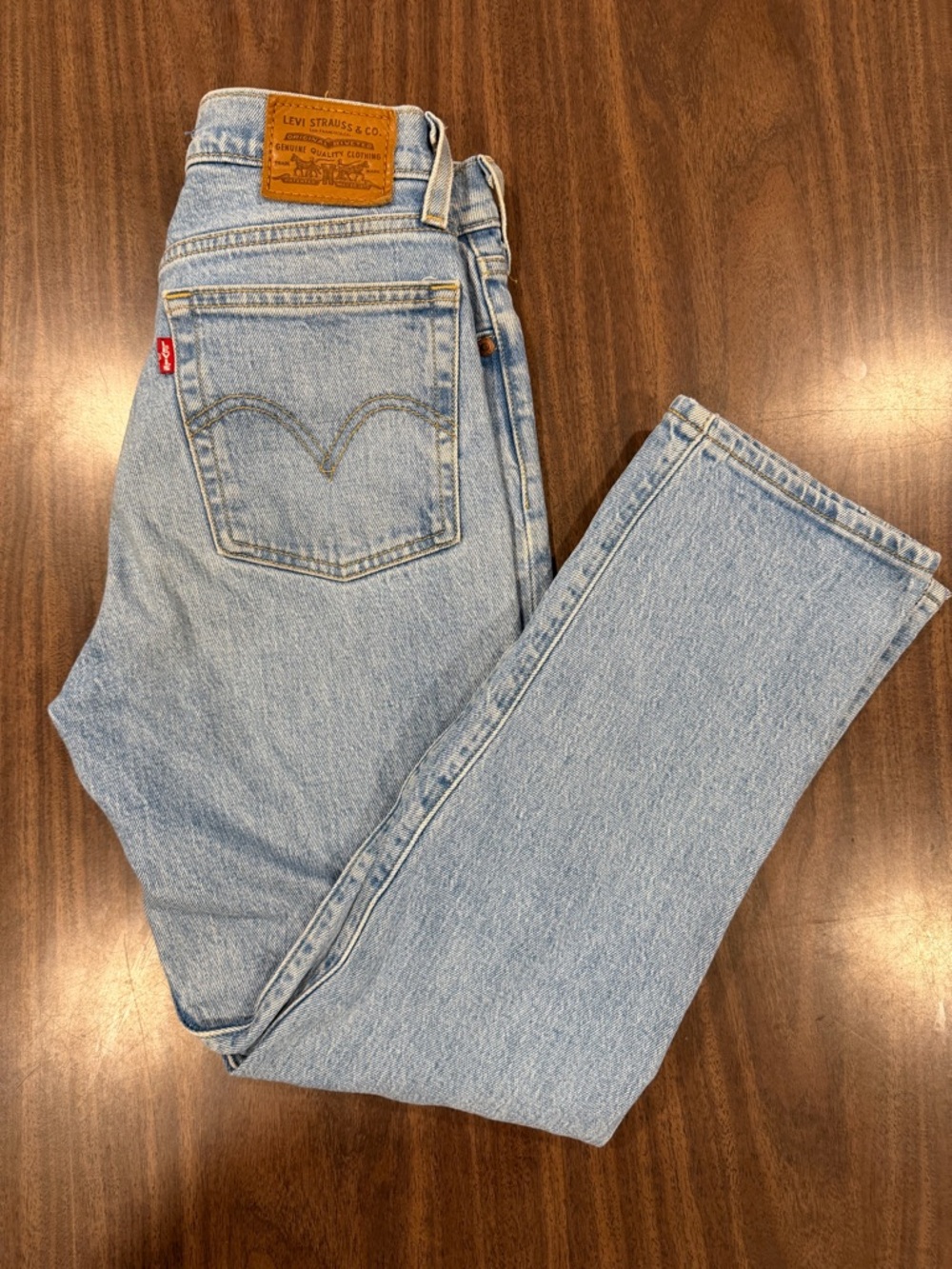 Levi's Premium Wedgie Distressed Straight Leg Jeans